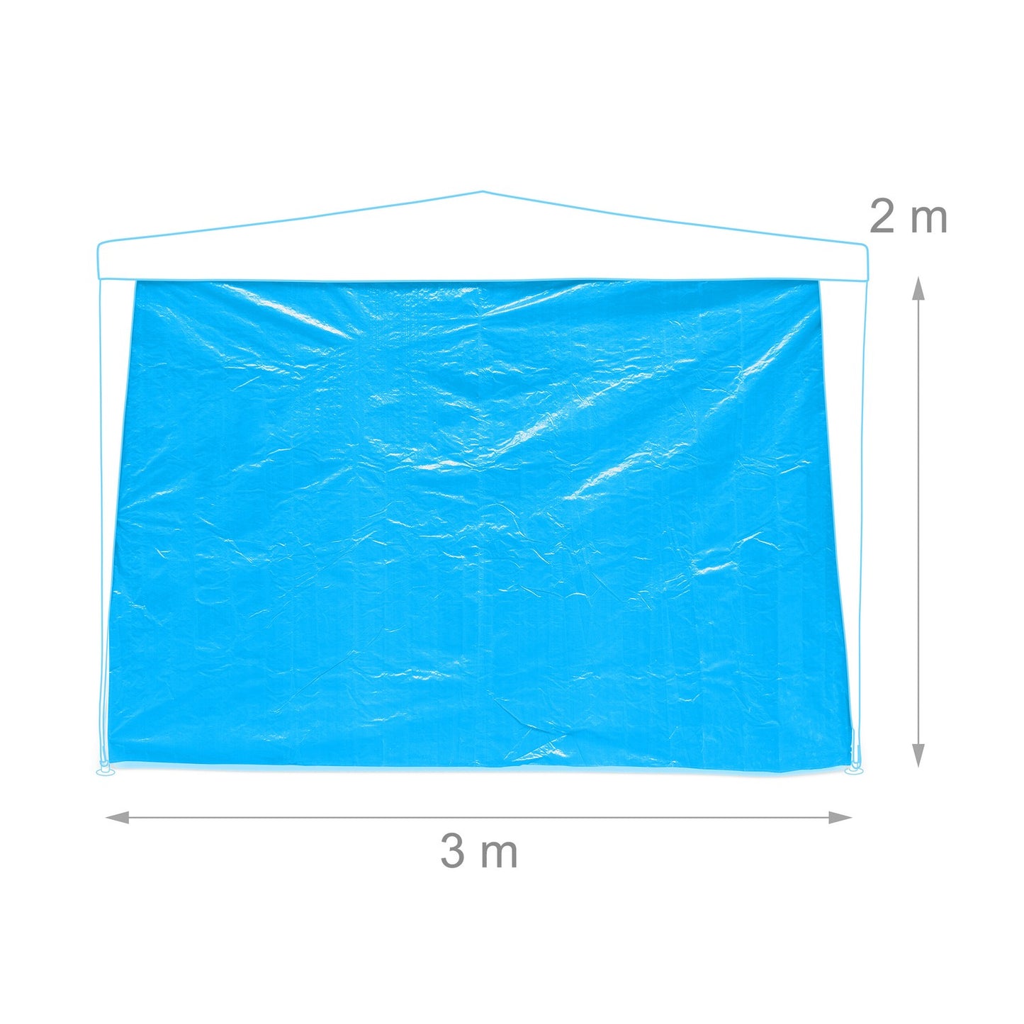 Side panels for blue gazebo, set of 3