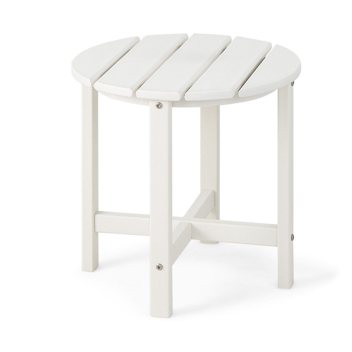 Side table Small garden table made of UV-resistant white plastic
