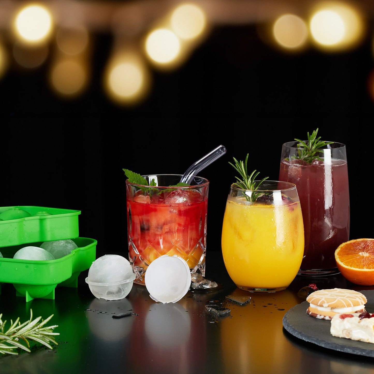 Silicone ice cube mold set of 2