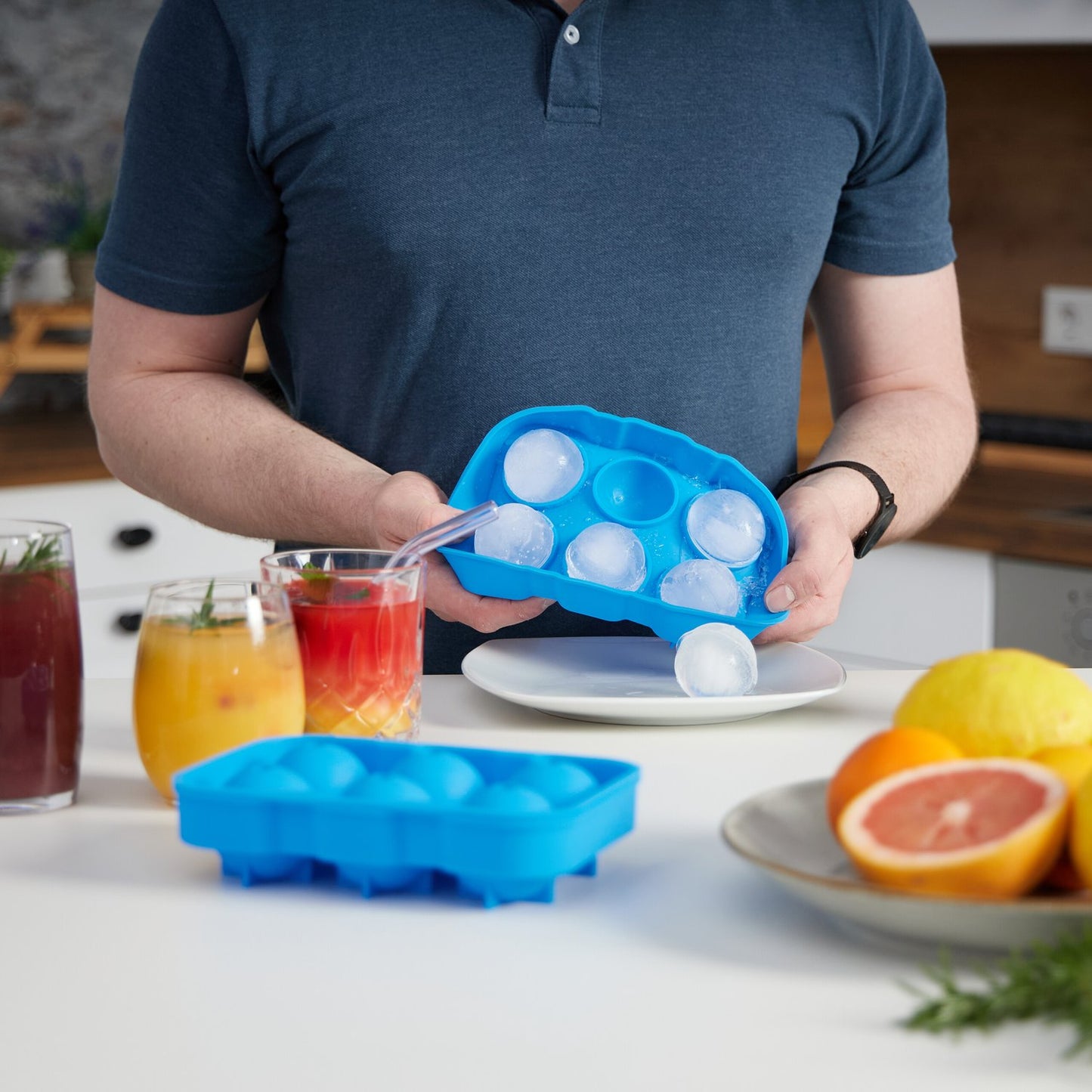 Silicone ice cube mold set of 2