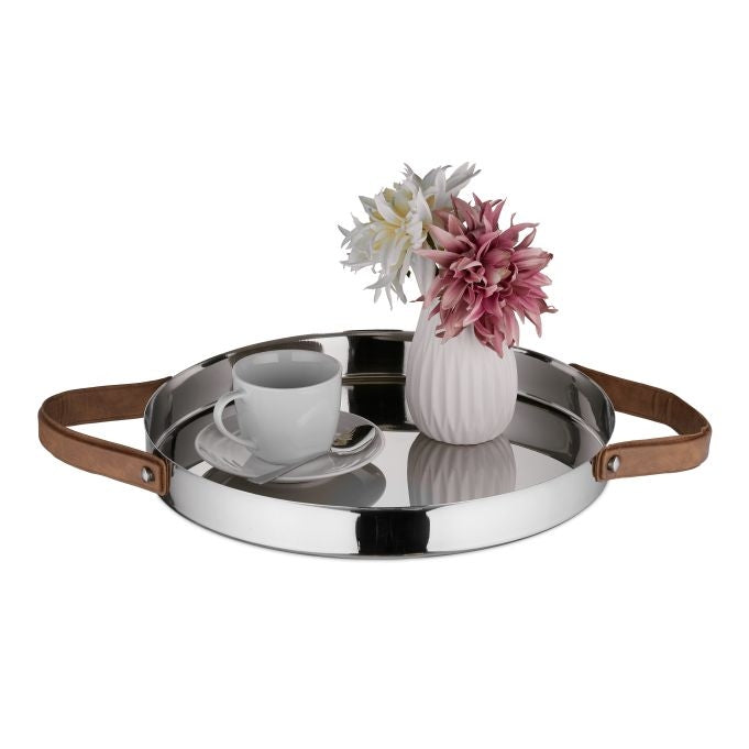 Silver Serving Tray with Handles