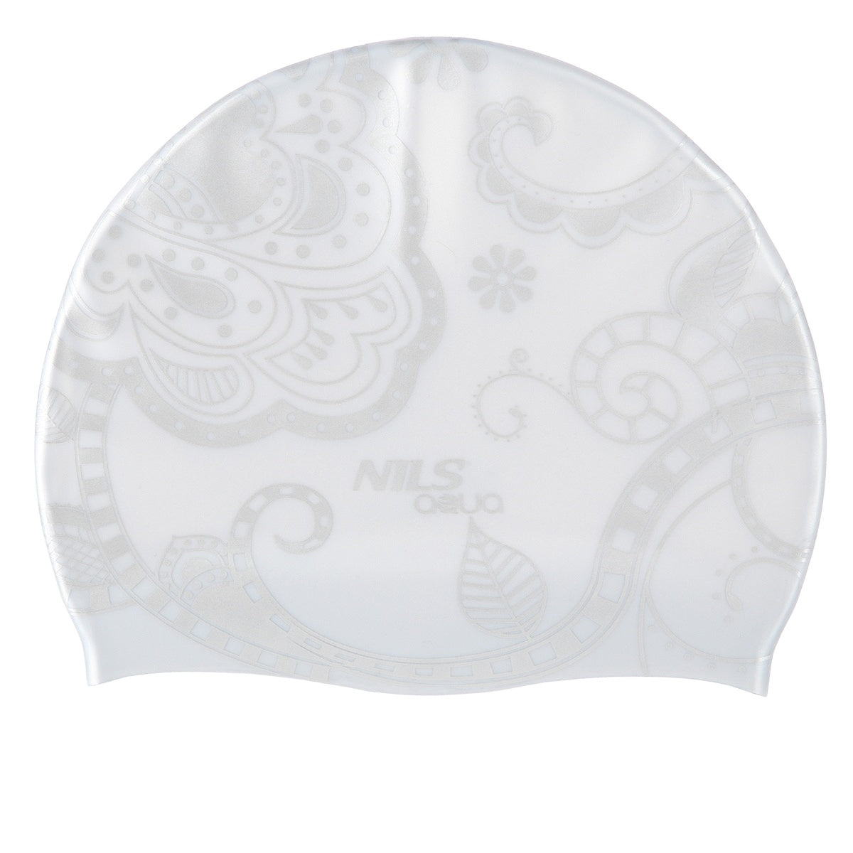 Silver Swimming Cap for Women, Comfortable Fit