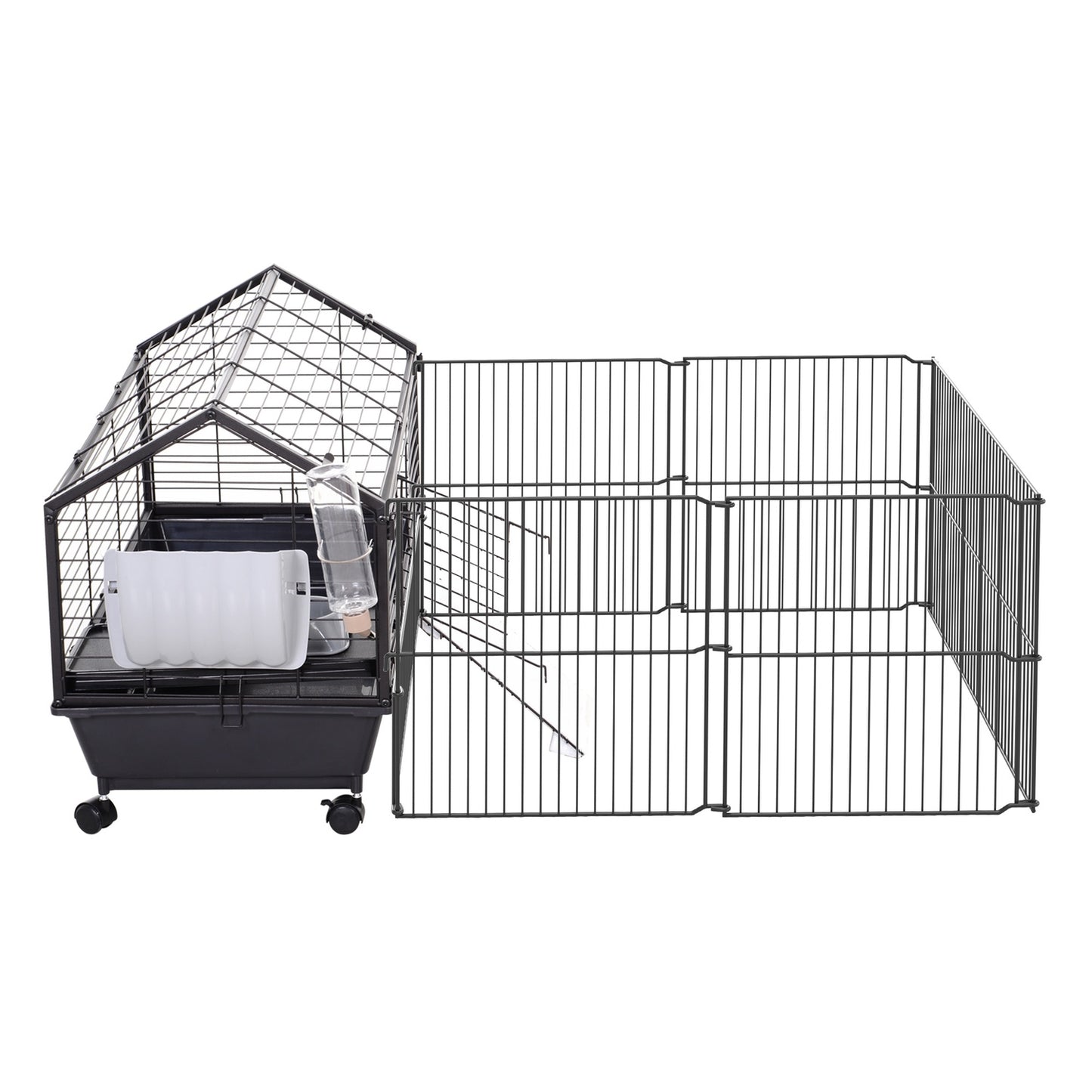 Small animal cage - metal rodent with garden and balcony