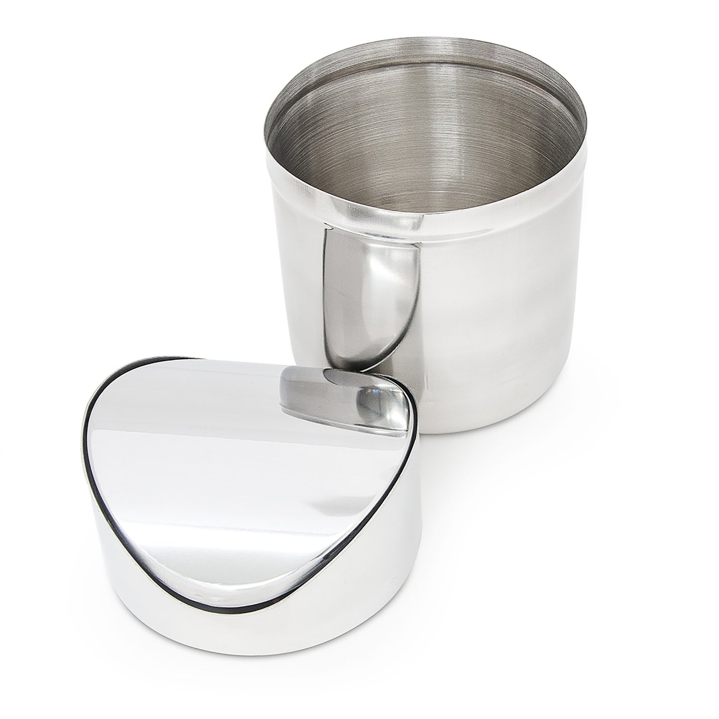 Small waste bin in stainless steel 1.2 l