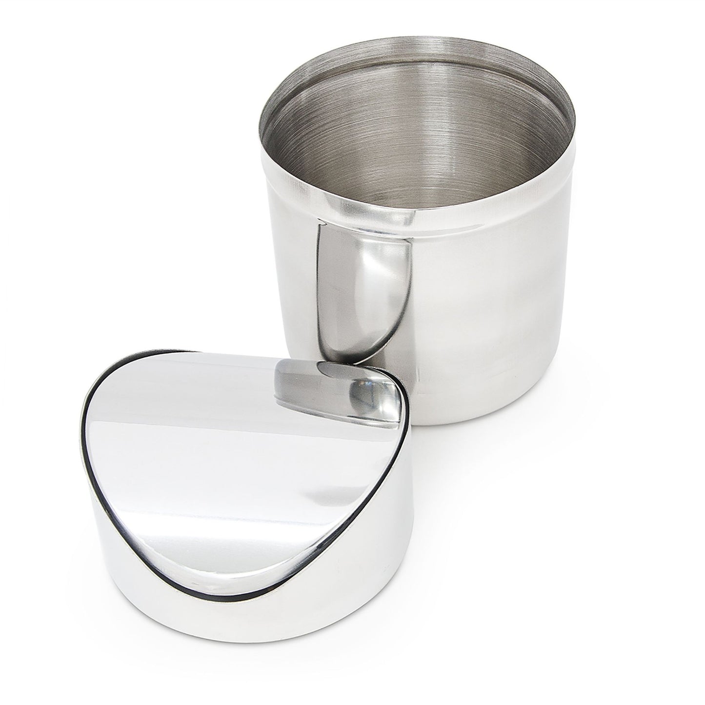 Small waste bin in stainless steel 1.2 l