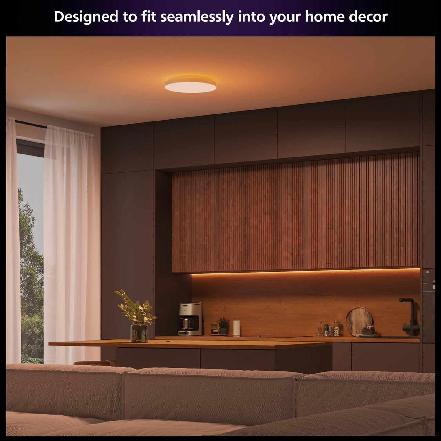Smart Ceiling Light, 57.4 cm, White & Color Ambiance, 4850 lm