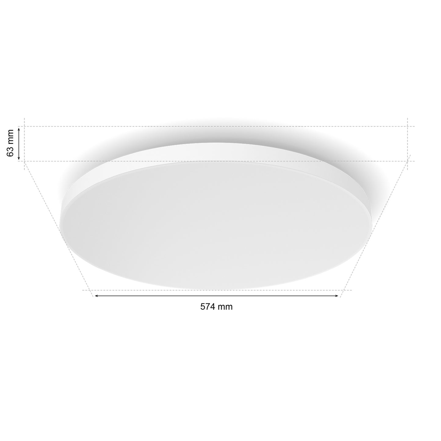 Smart Ceiling Light, 57.4 cm, White & Color Ambiance, 4850 lm