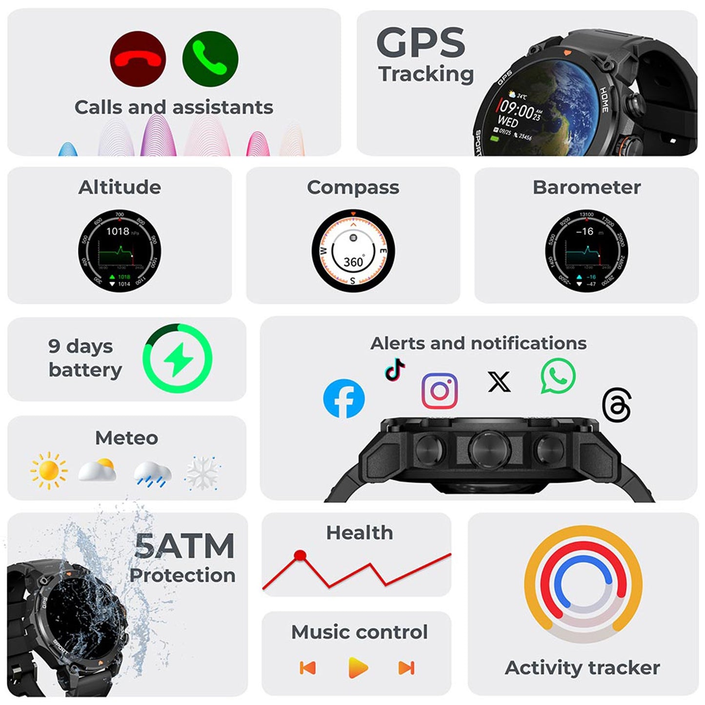 Smartwatch Explorer GPS - Black