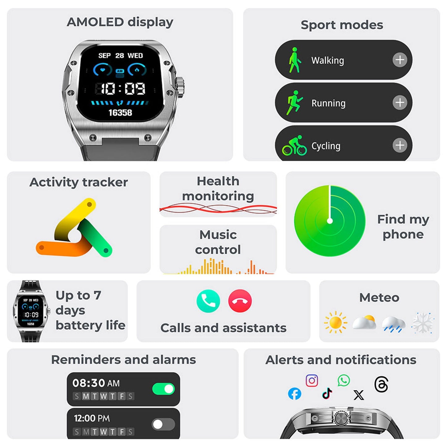Smartwatch Hero AMOLED - Black