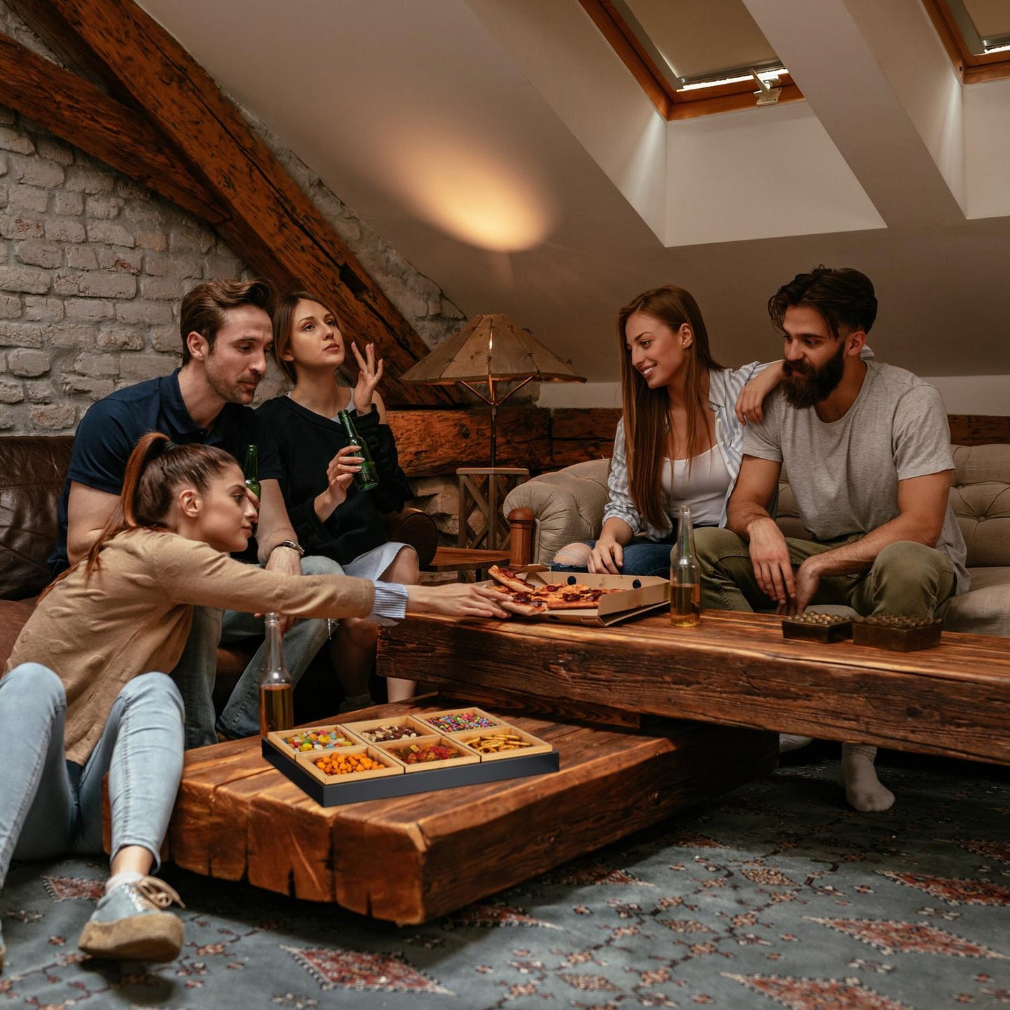 Snack bowl with serving tray