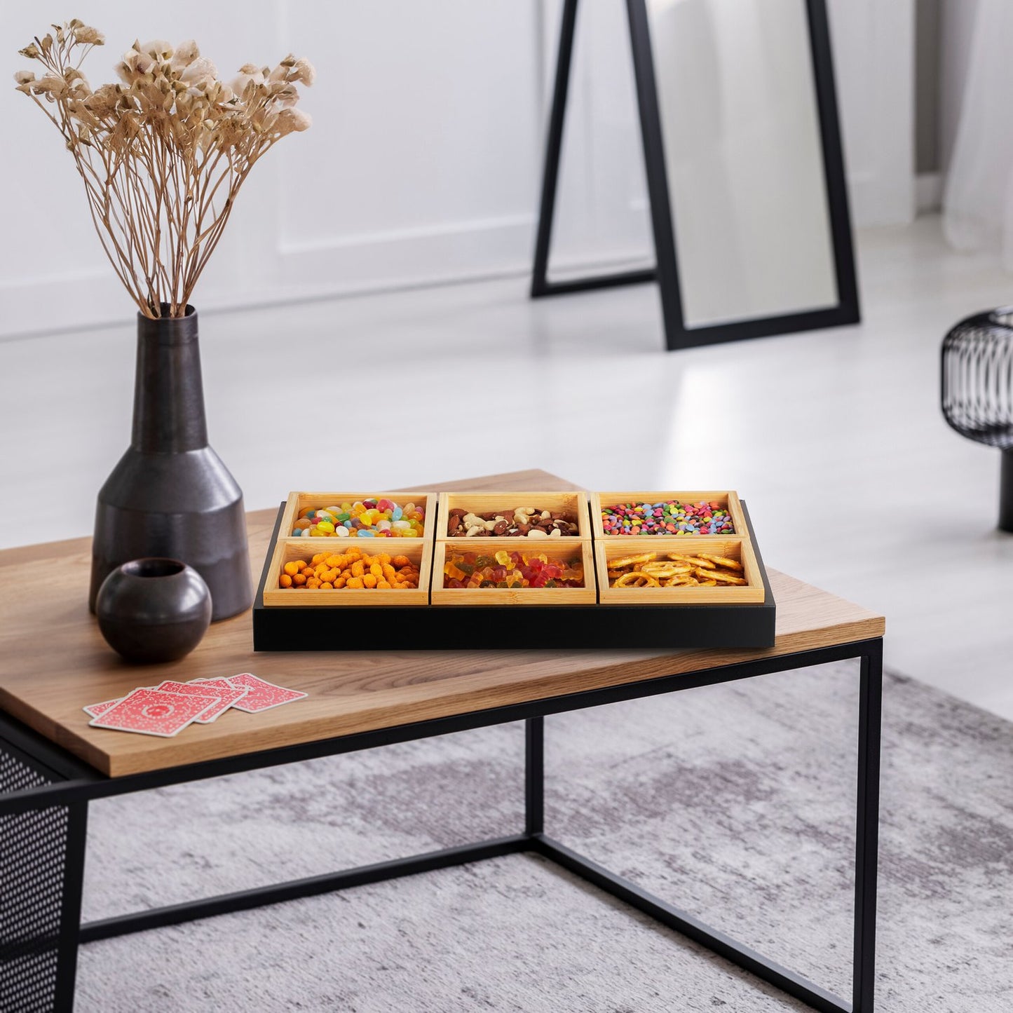 Snack bowl with serving tray