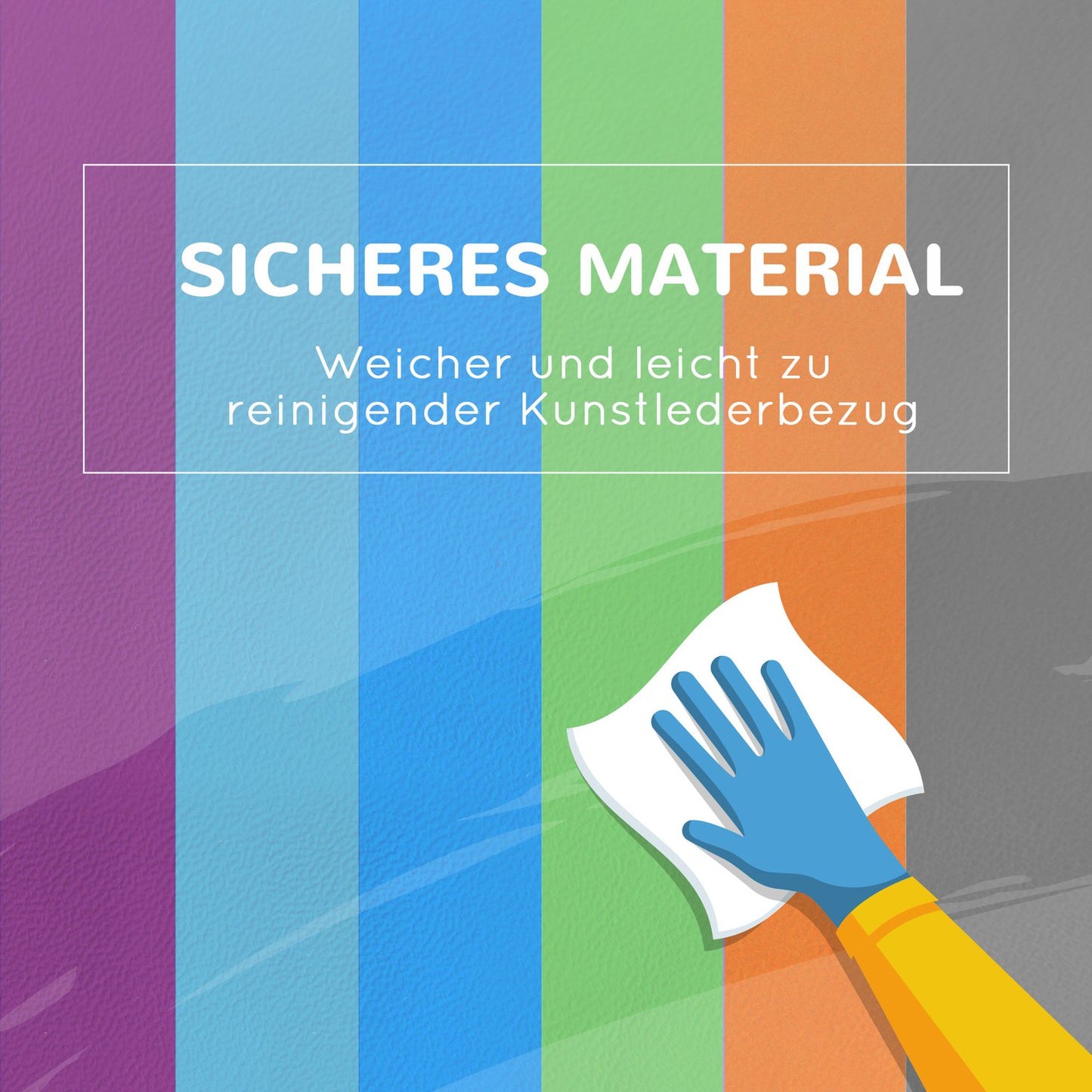 Building blocks in soft foam, artificial leather - 12 pieces