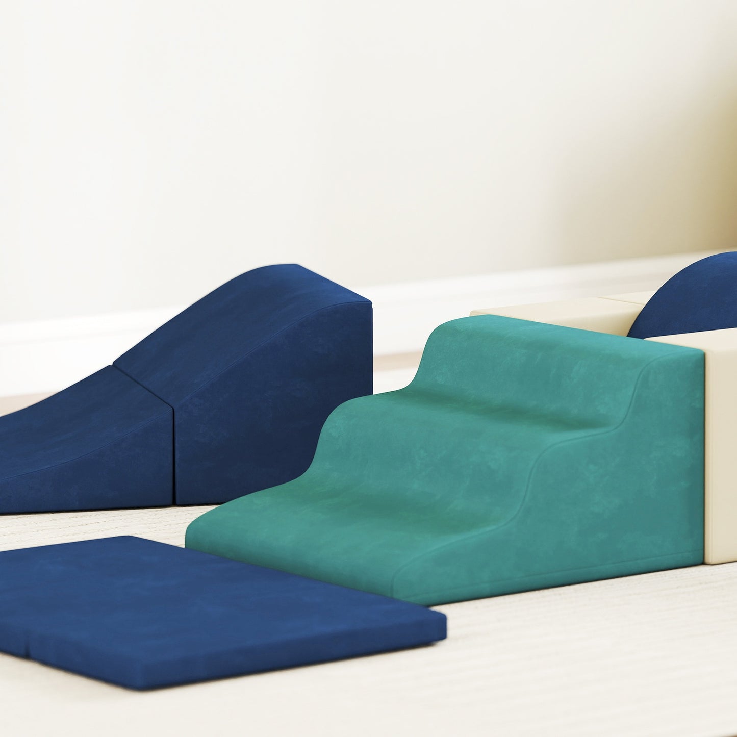 Soft Foam Climbing Blocks Set for Toddlers, Indoor Use