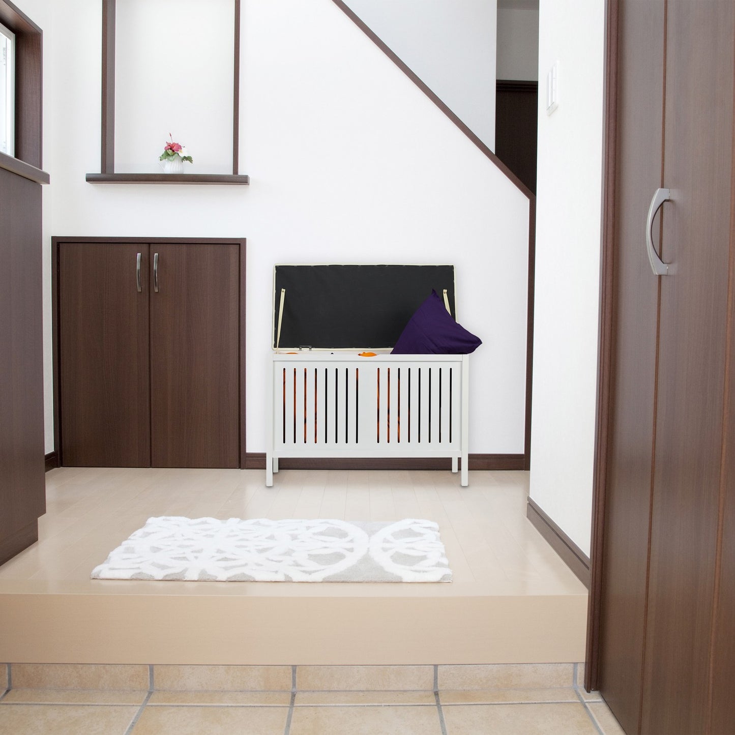 Soft bench with storage