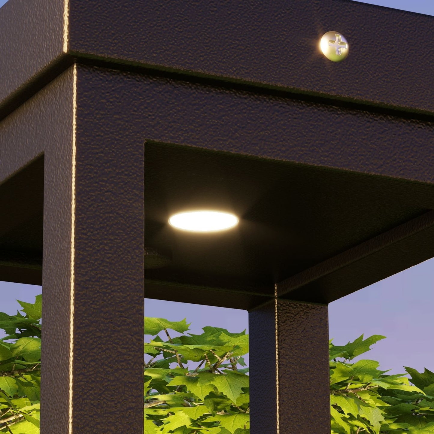 Solar Powered LED Path Light, IP44 Waterproof, Black