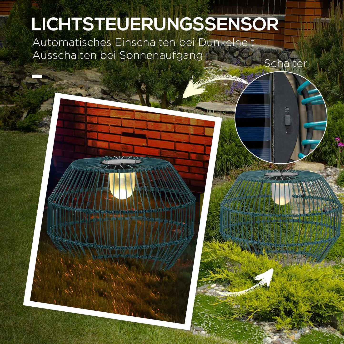 Solar Path Light - Waterproof LED, Automatic Sensor, Balcony