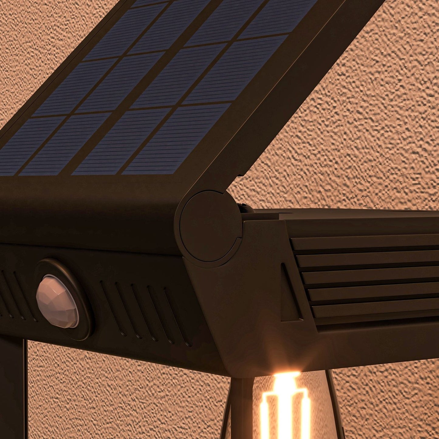 Outdoor Solar LED wall light, warm white, adjustable sensor