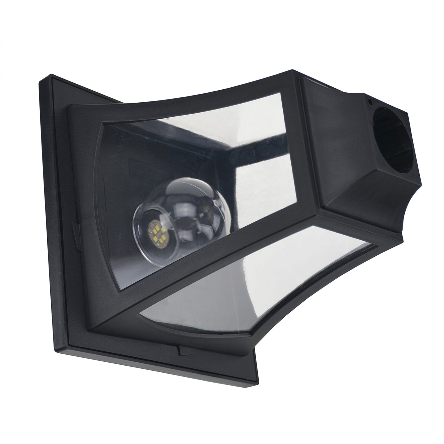 Solar Garden Path Light, 3 Flames, Stainless Steel, LED