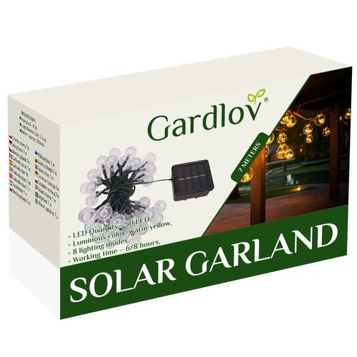 Solar garland 7m IP65 Gardlov 24008
