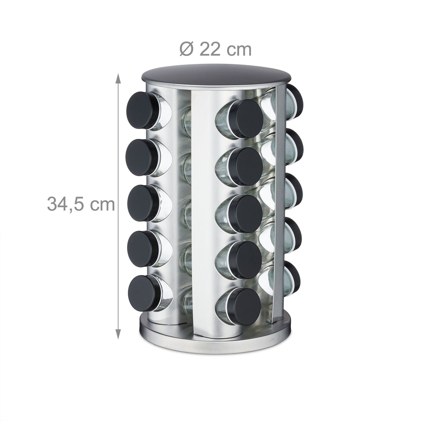 Spice carousel in stainless steel