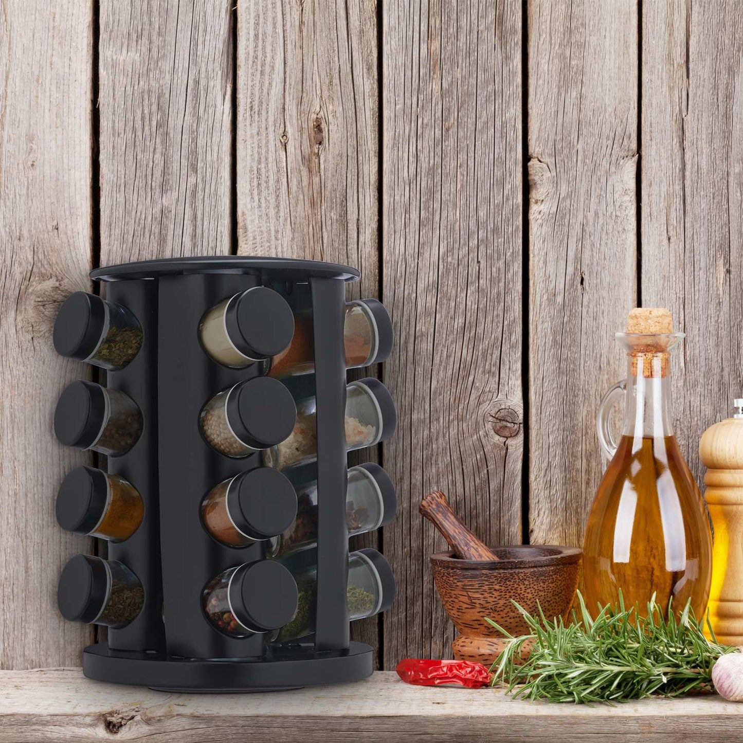 Spice carousel with 16 jars