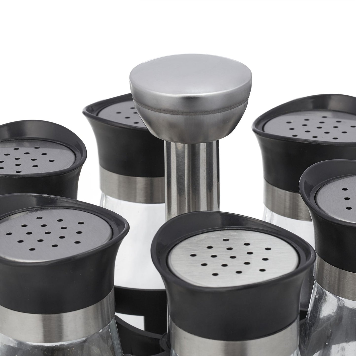 Spice rack with 12 glass jars