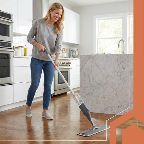 Spray Mop with 360 Rotating Head, 300ml Tank, 3 Pads