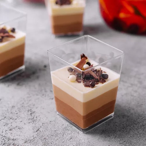 Square cups - 50 pcs. 120ml Ruhha 21164