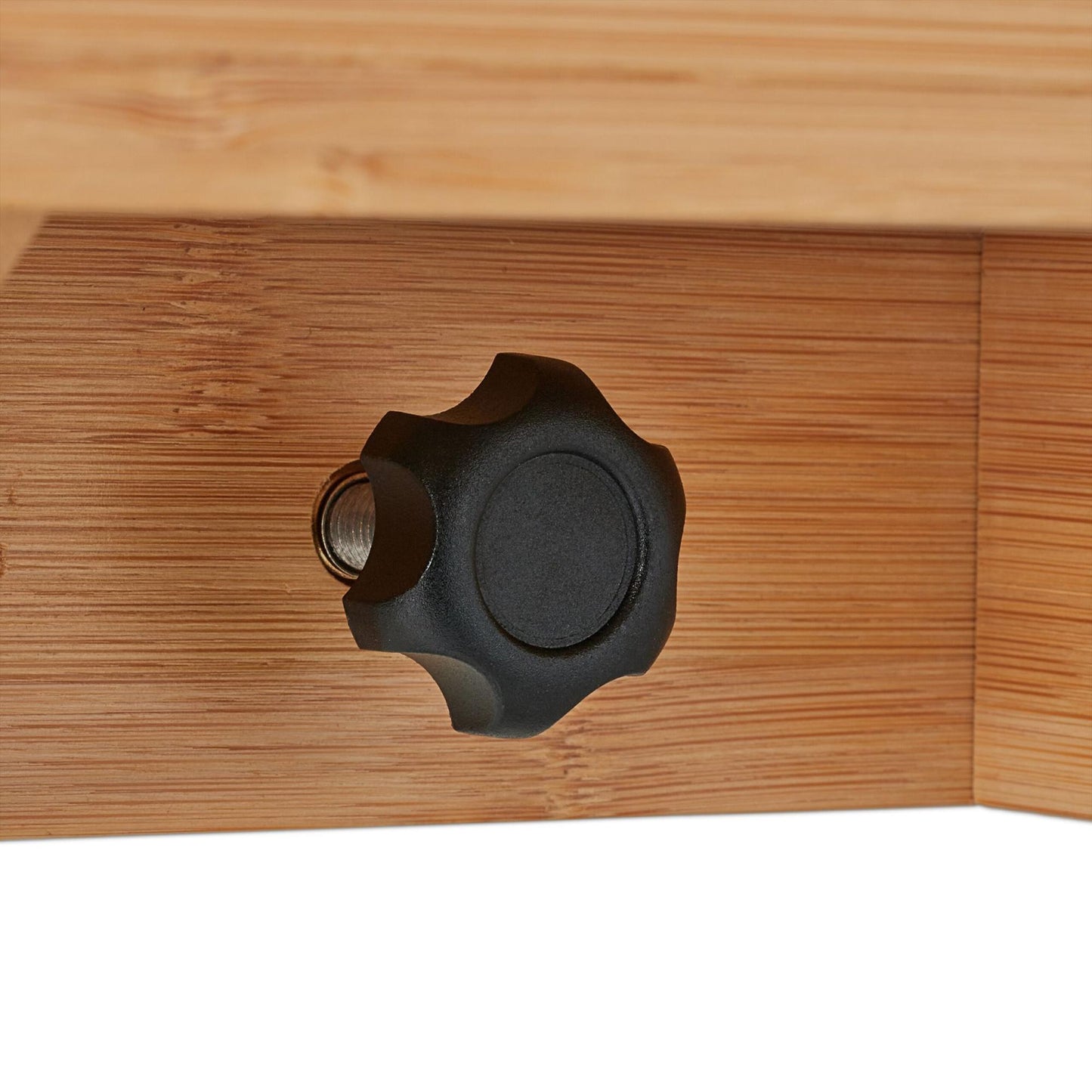 Squeezable bamboo bed tray