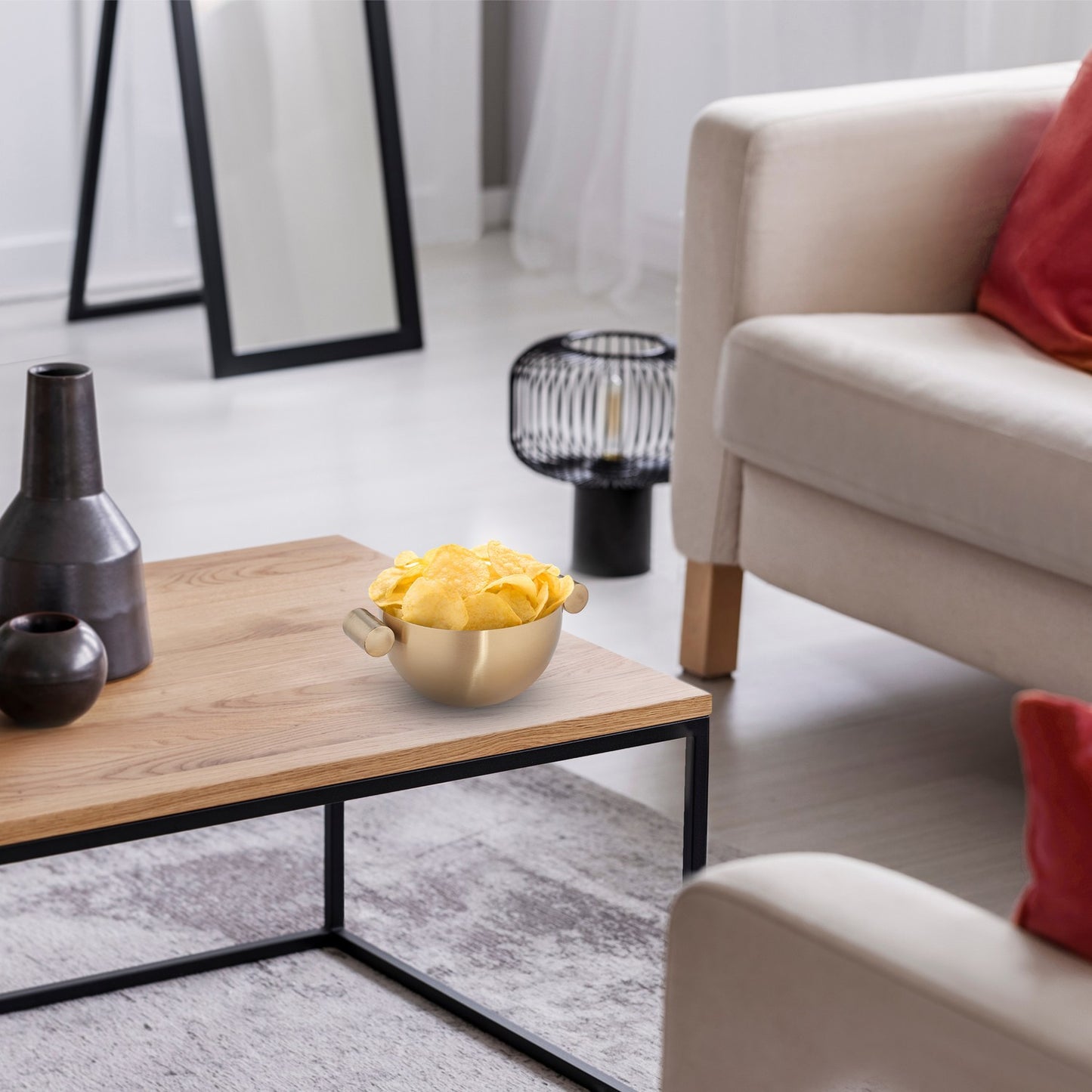 Stainless Steel Serving Bowl Gold