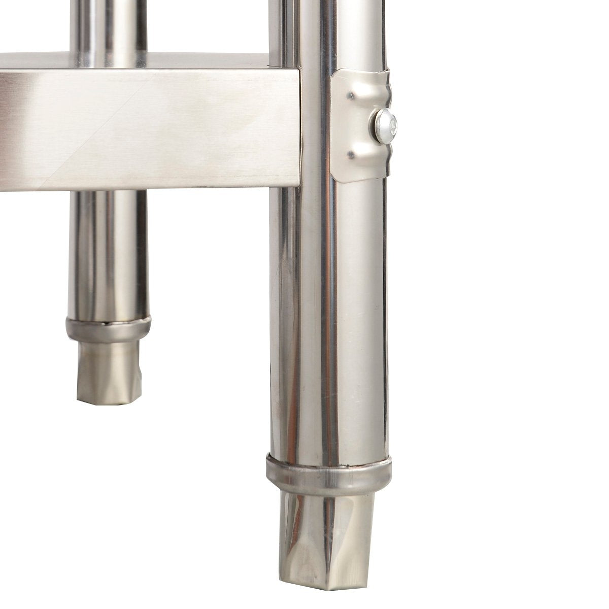 Stainless steel kitchen table work table gastro table with intermediate shelf 92x61x90cm