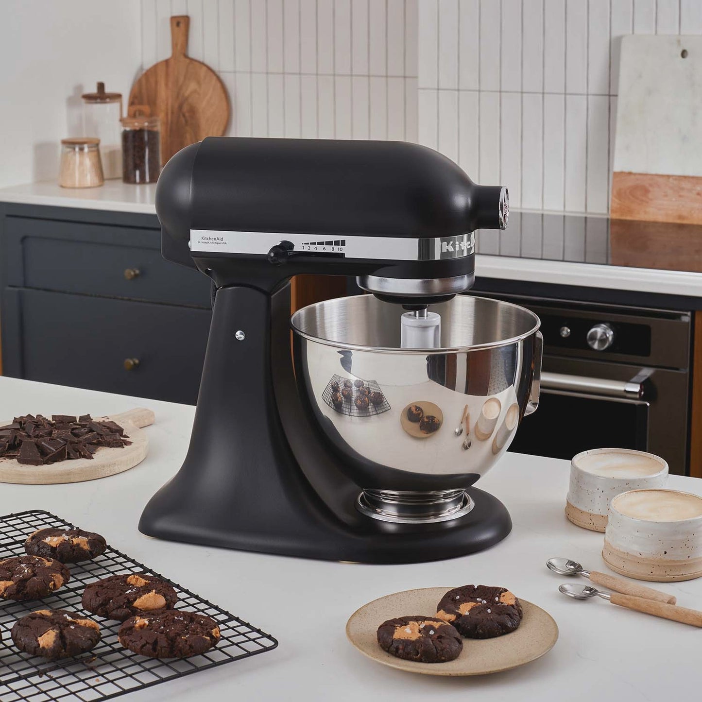 Stand Mixer 4.3L, Black Matte, Stainless Steel Bowl