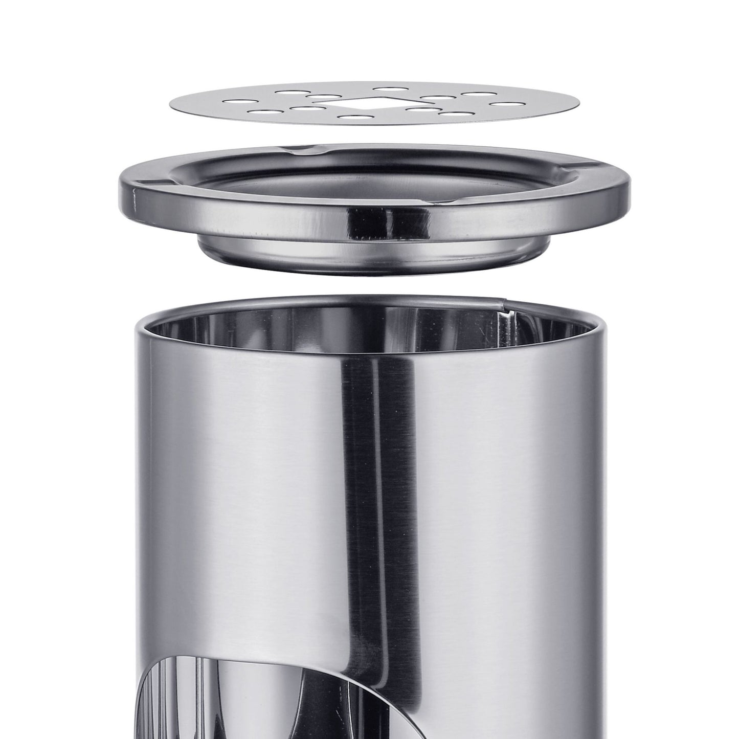 Standing Ashtray with 8L Bin – Stainless Steel