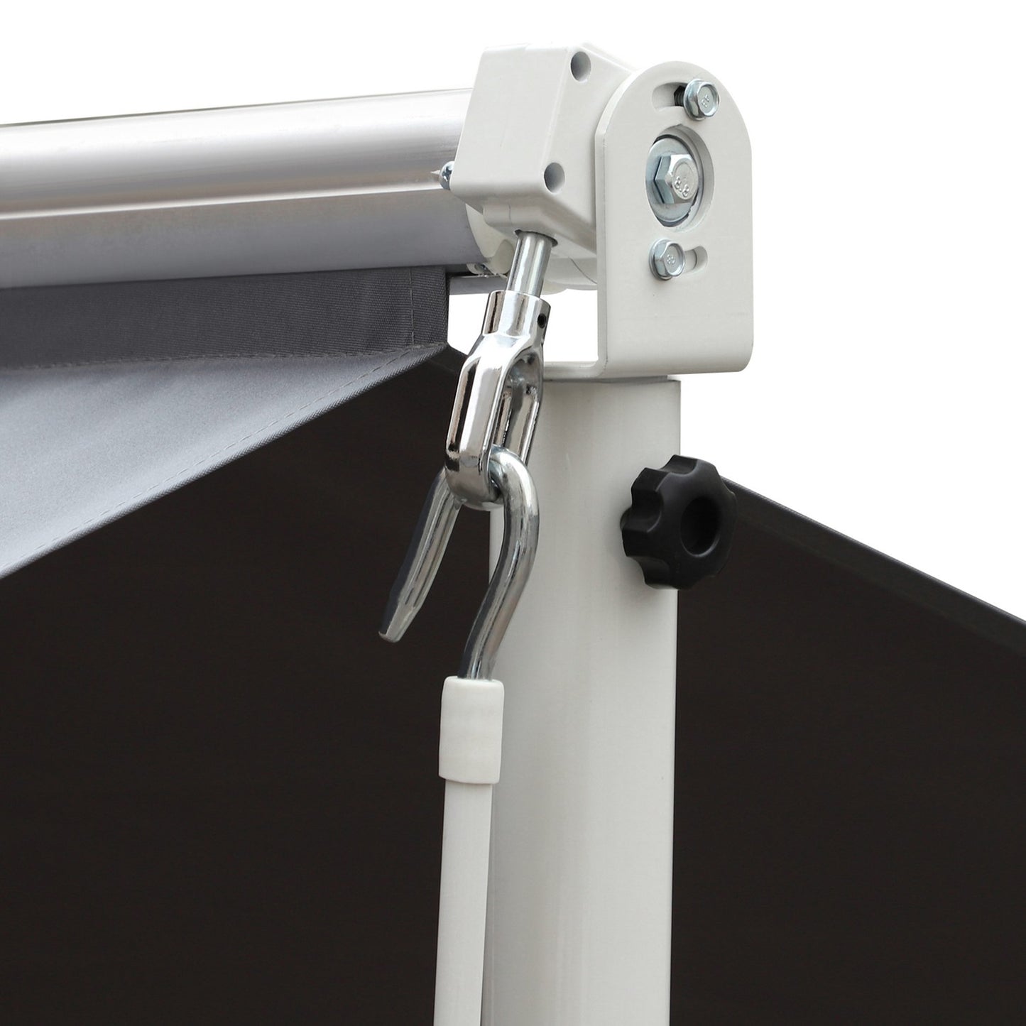 Patio Garden awning with folding arm, 4.5x3.4M, Grey