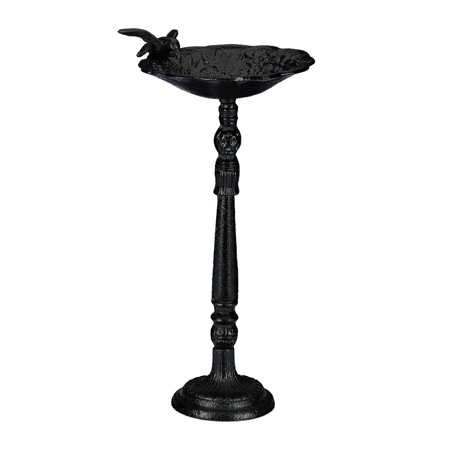 Standing bird bath in cast iron