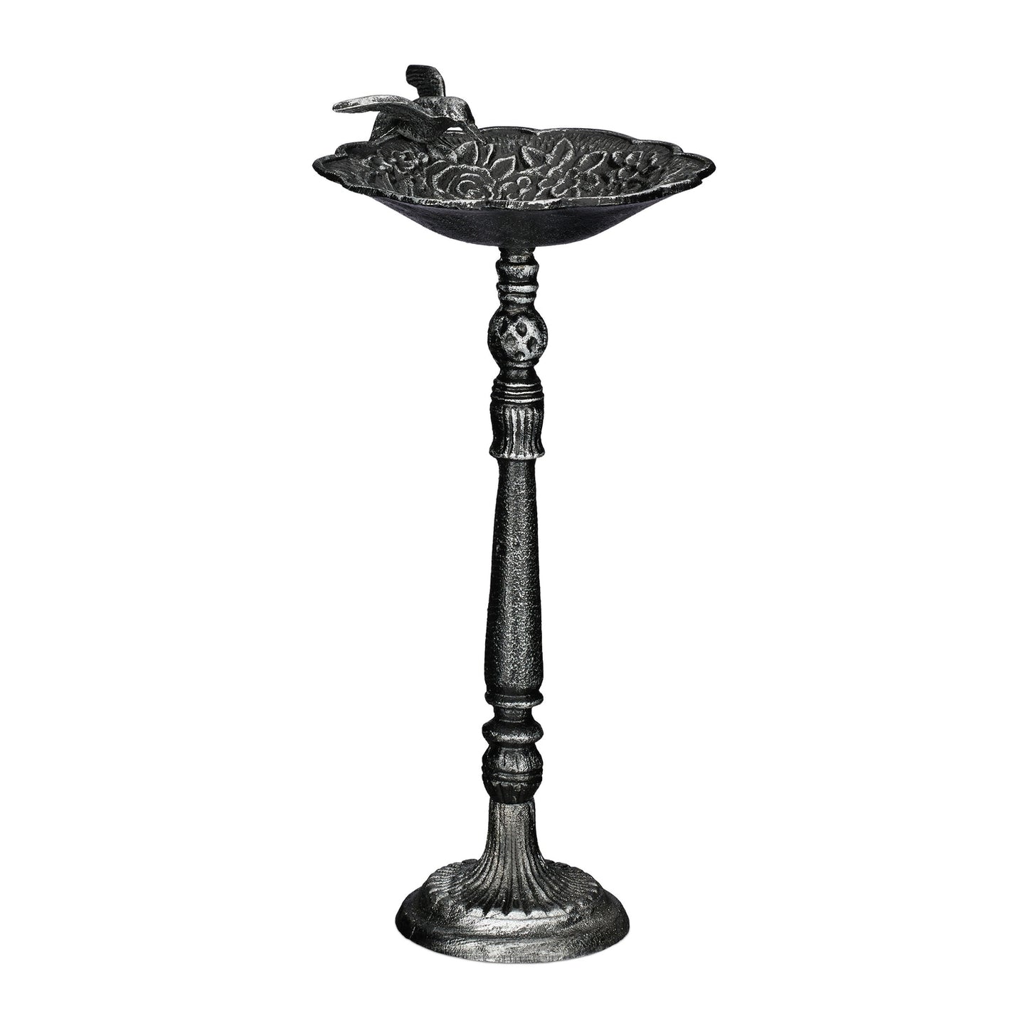 Standing bird bath in cast iron