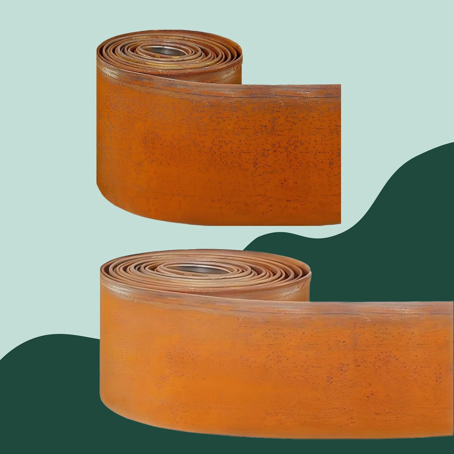 Steel Garden Edging – Rust Finish, Flexible, Weed Barrier