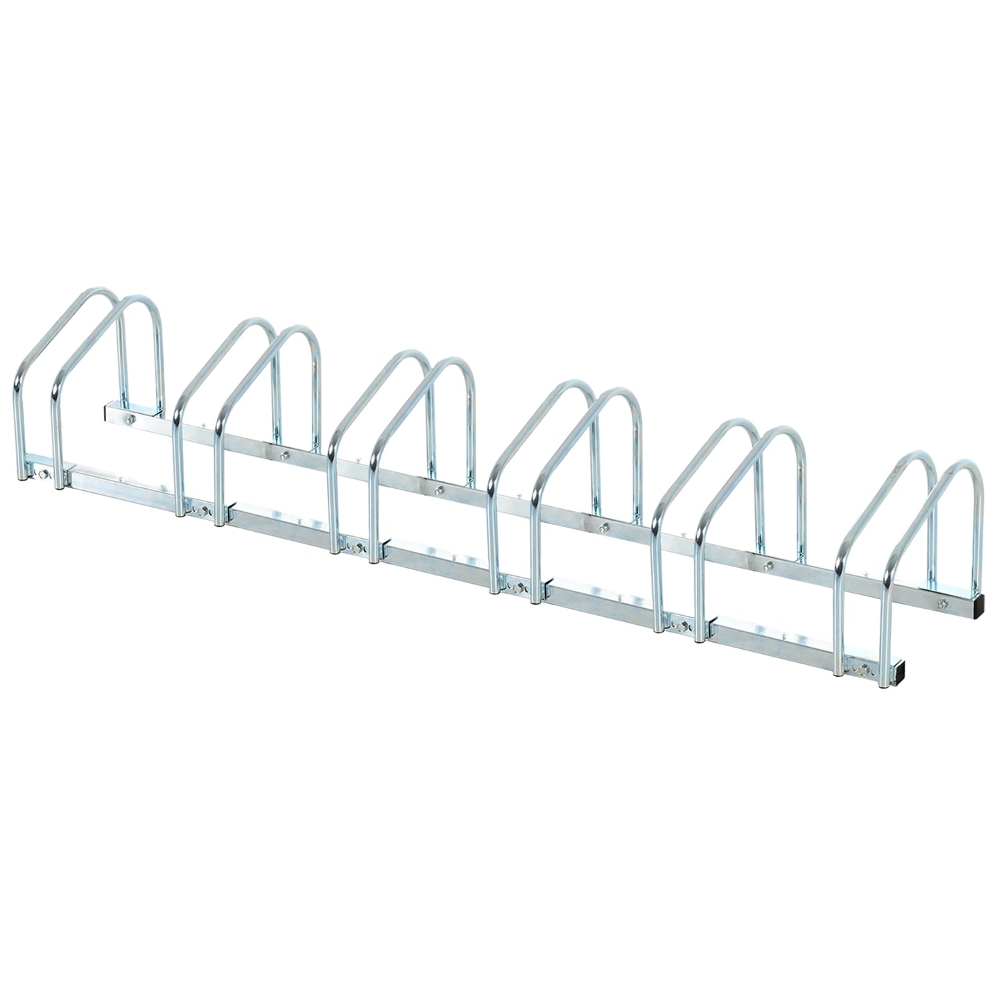 Steel bike rack for 6 - Wall/floor mount, weatherproof
