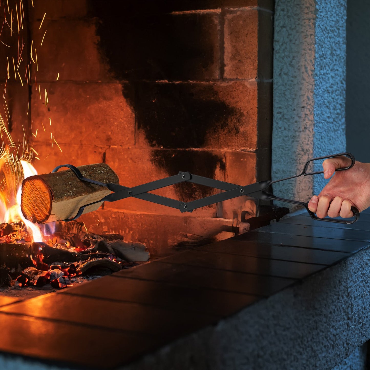 Steel fireplace rod