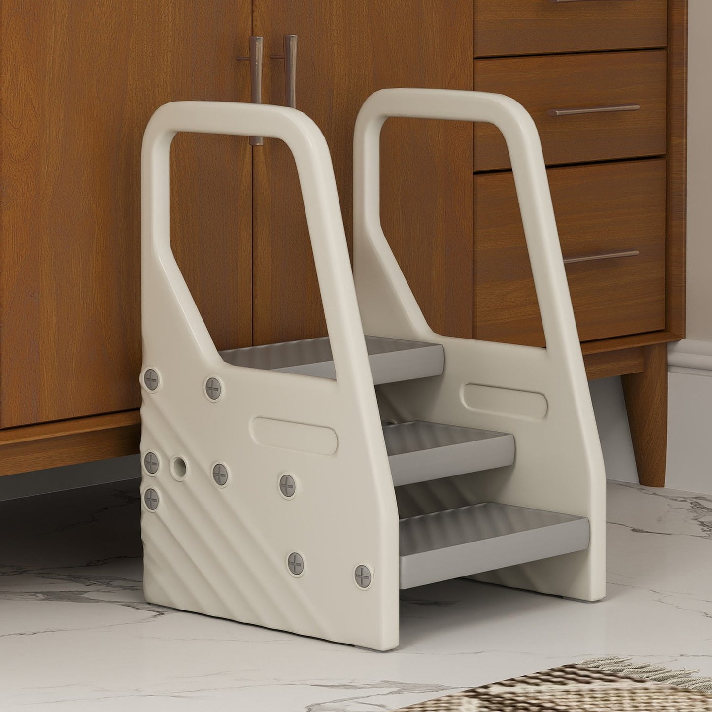 3-step stool for children, adjustable, anti-slip