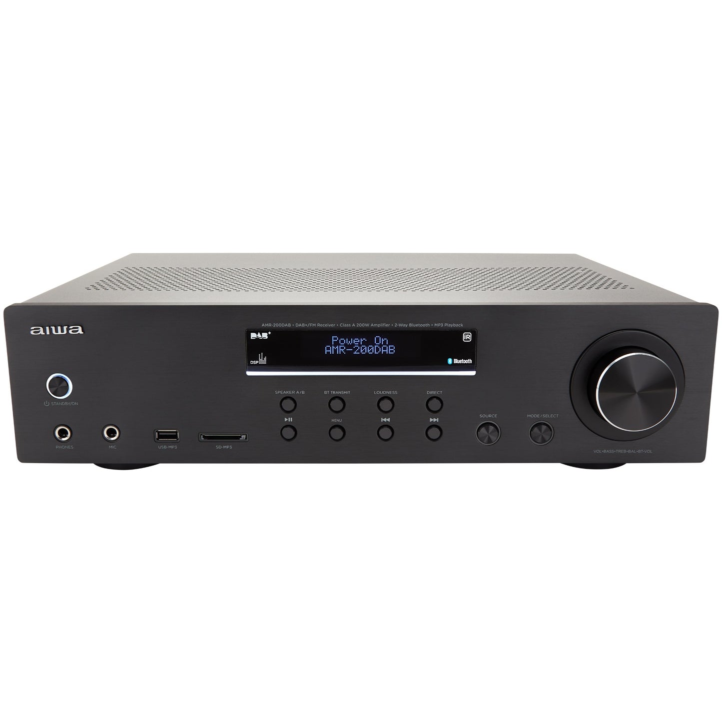 Stereo Receiver with Bluetooth, 2x100W RMS @4Ohm