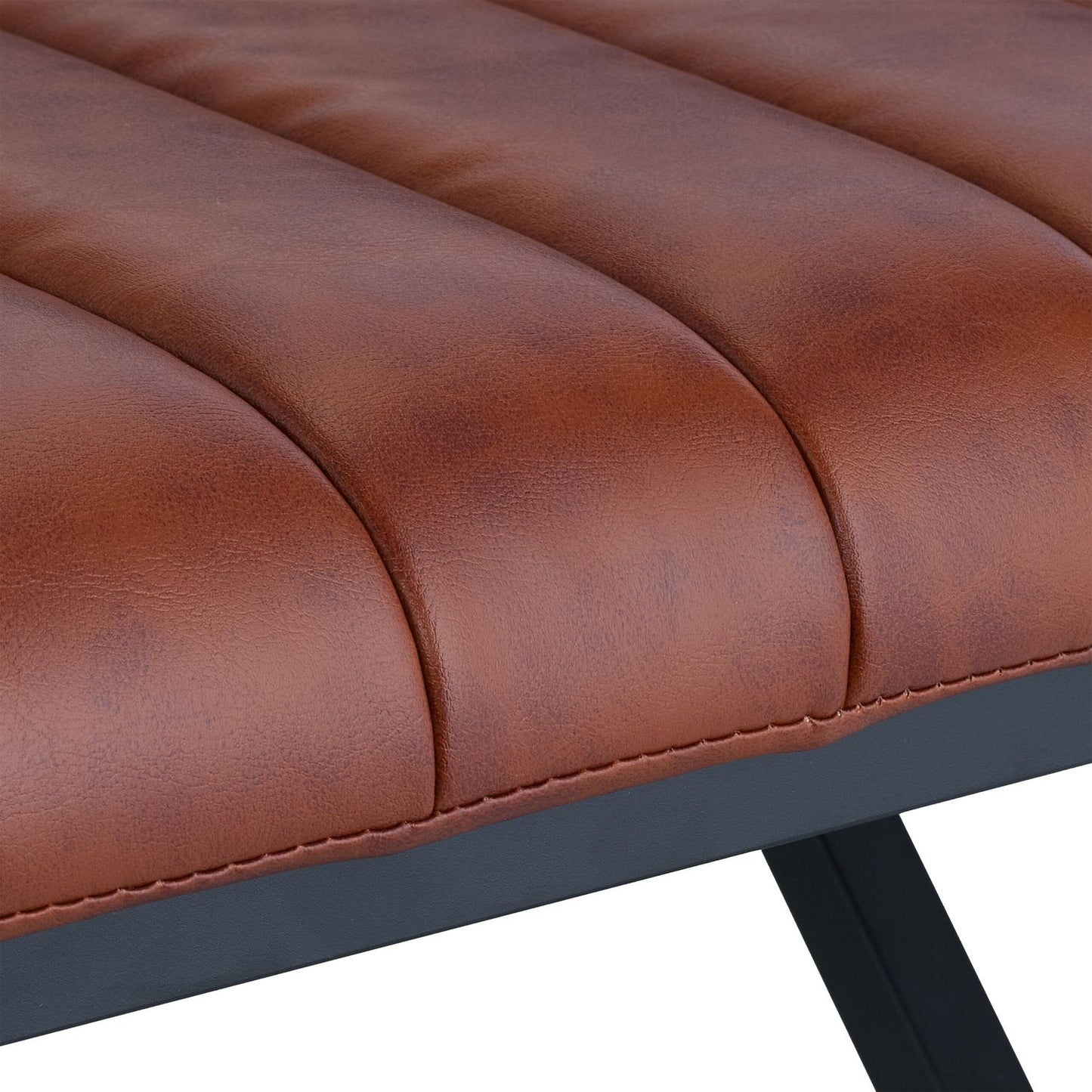 Stool with artificial leather cover