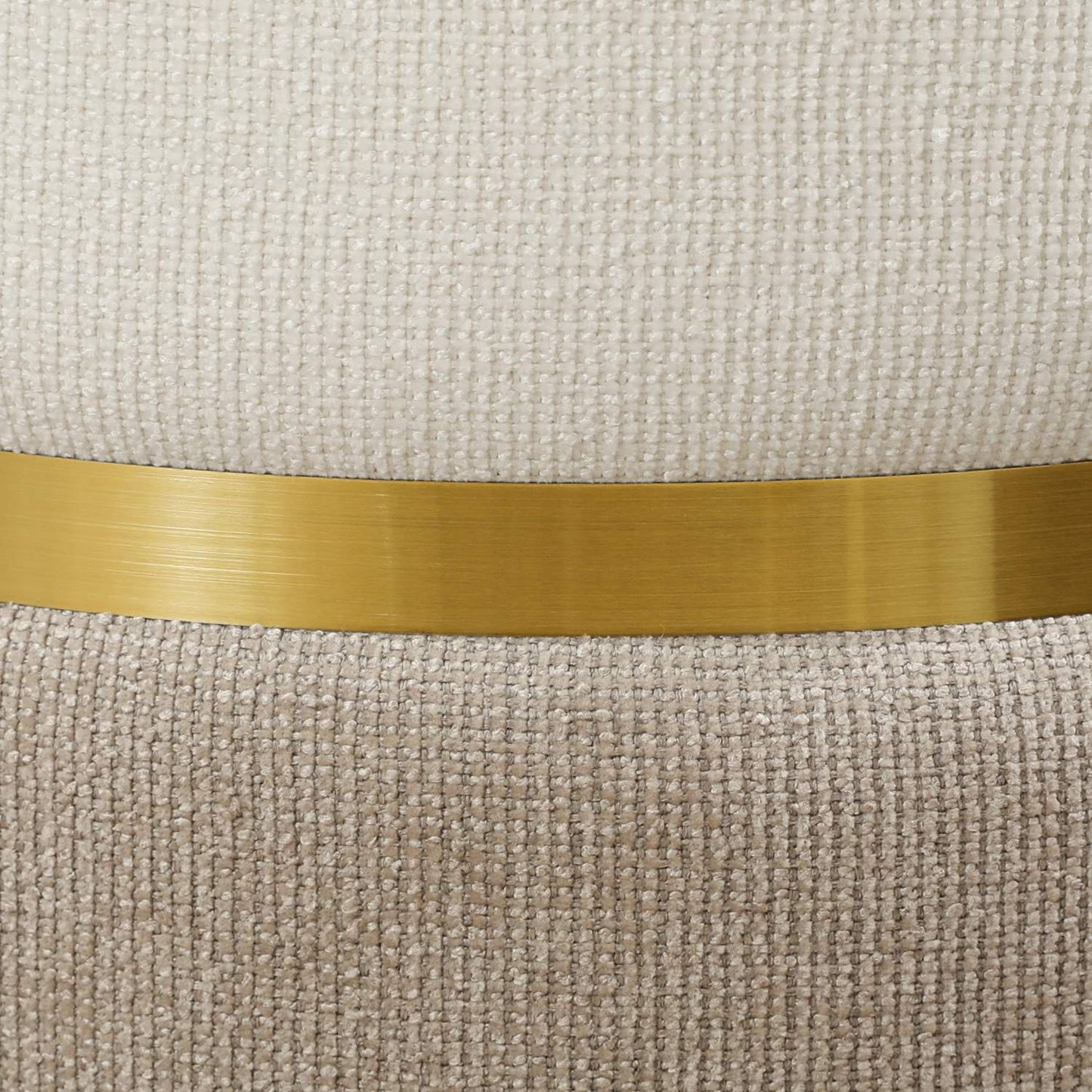 Stool with storage space Stool with lid, metal ring, two-tone design 36 x 36 x 44 cm Cream white