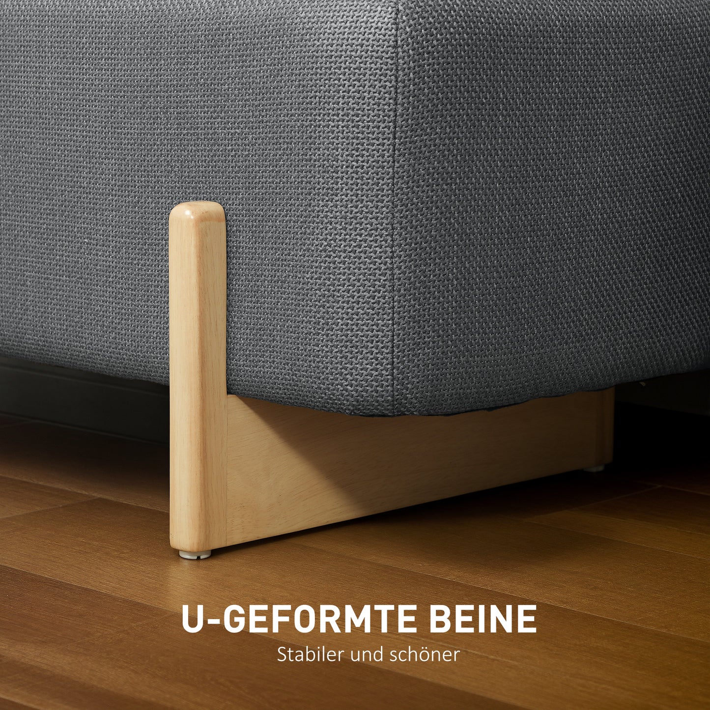 Storage Ottoman Bench, Foam Cushion, Dark Grey, 111x44x44.5 cm