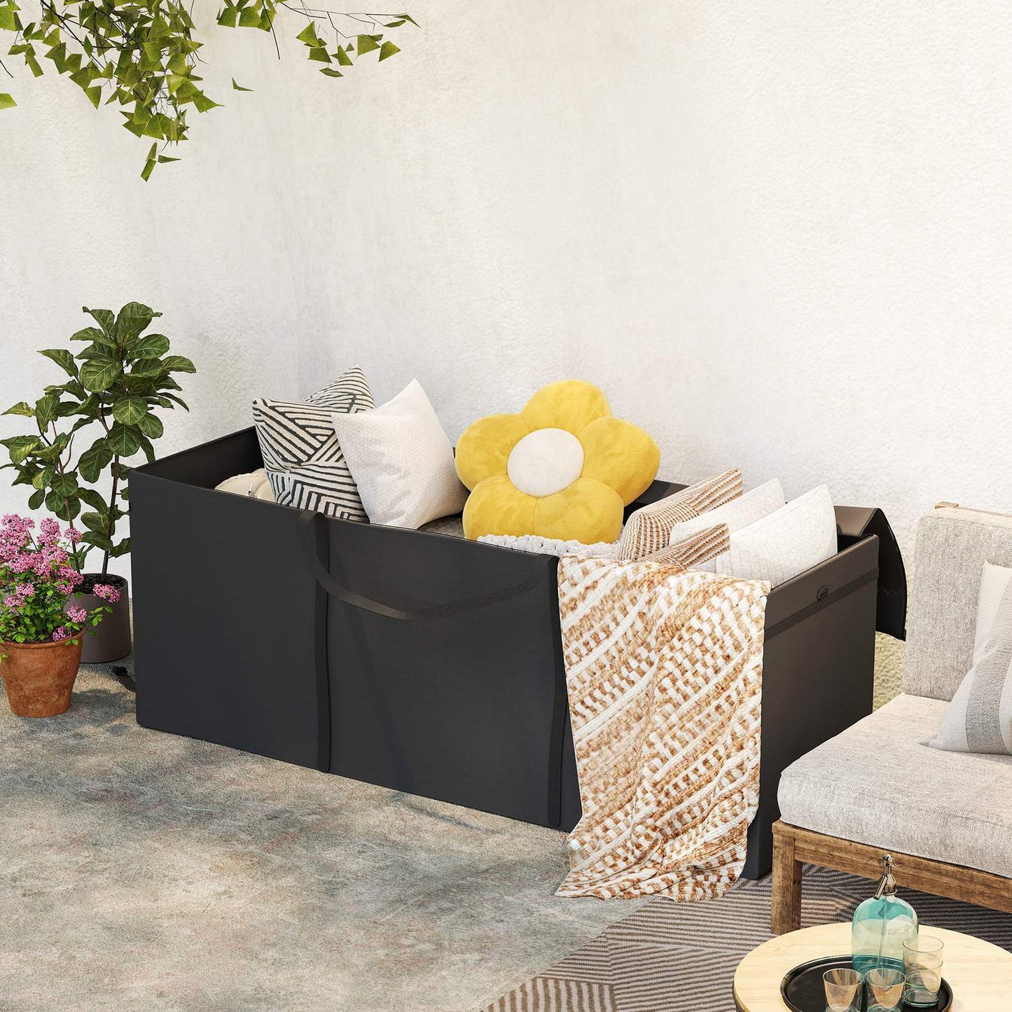 Waterproof storage bag for garden cushions, 200 x 60 x 75 cm