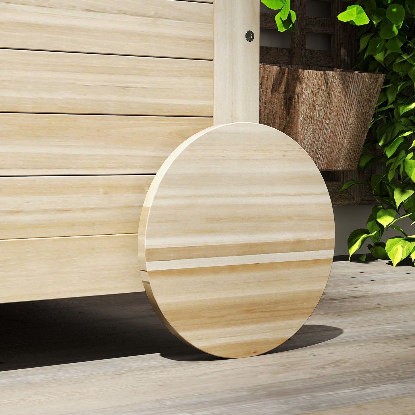 Waterproof outdoor storage box 185L, Wood, UV resistant