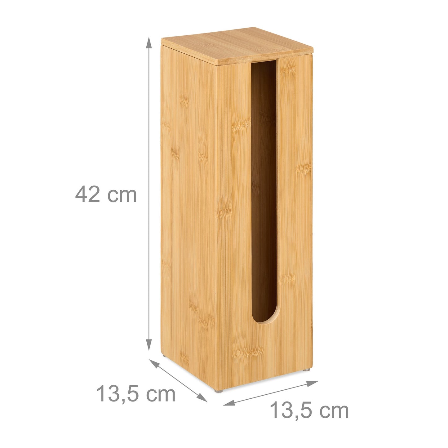 Storage of toilet rolls in bamboo