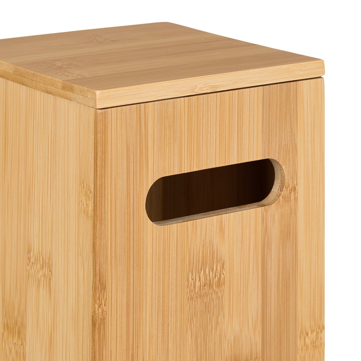 Storage of toilet rolls in bamboo