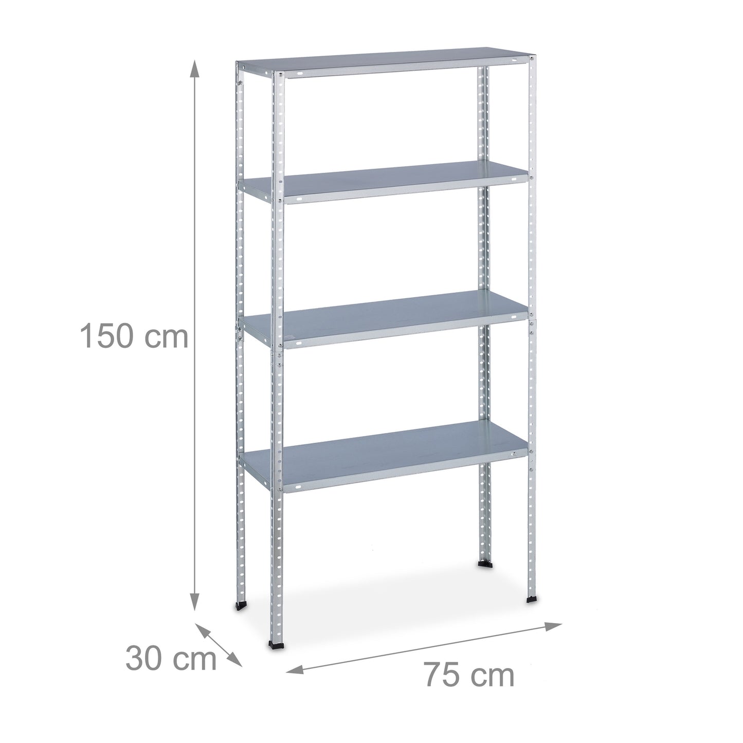Storage shelf with 4 shelves