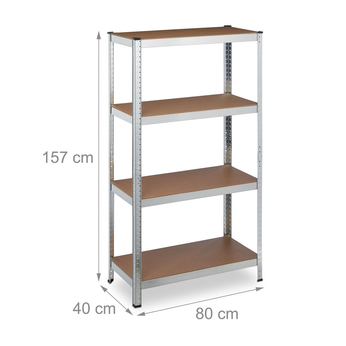 Storage shelf with 4 shelves